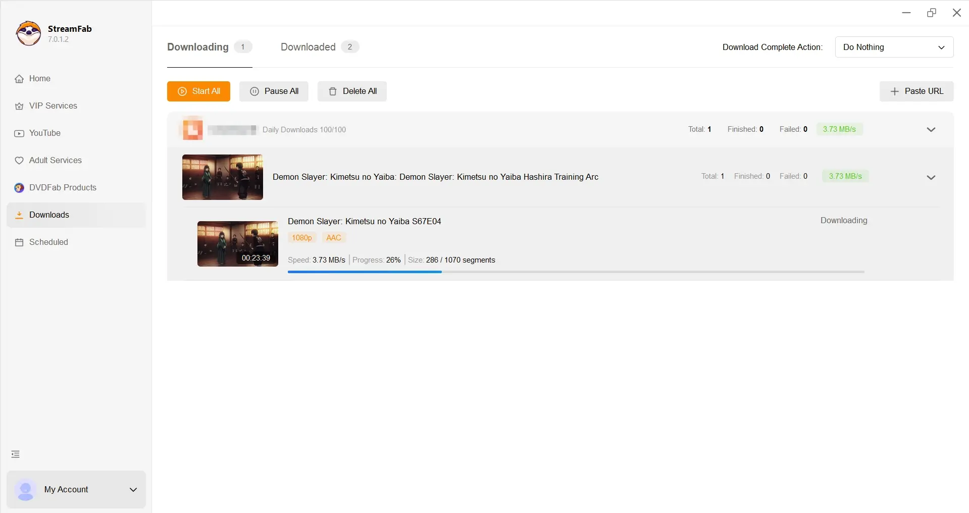 How to download Crunchyroll episodes on PC with StreamFab: step 4