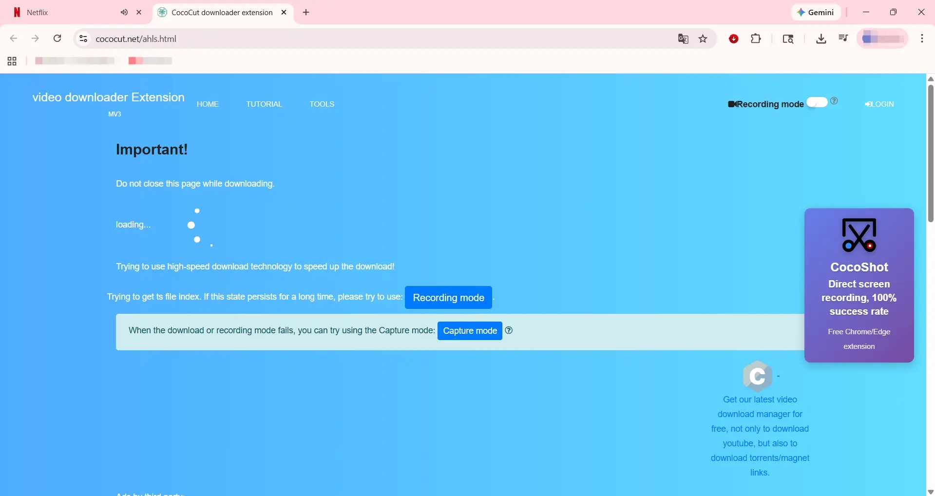 The Screen Recording Trap of Popular Netflix Downloader Extensions