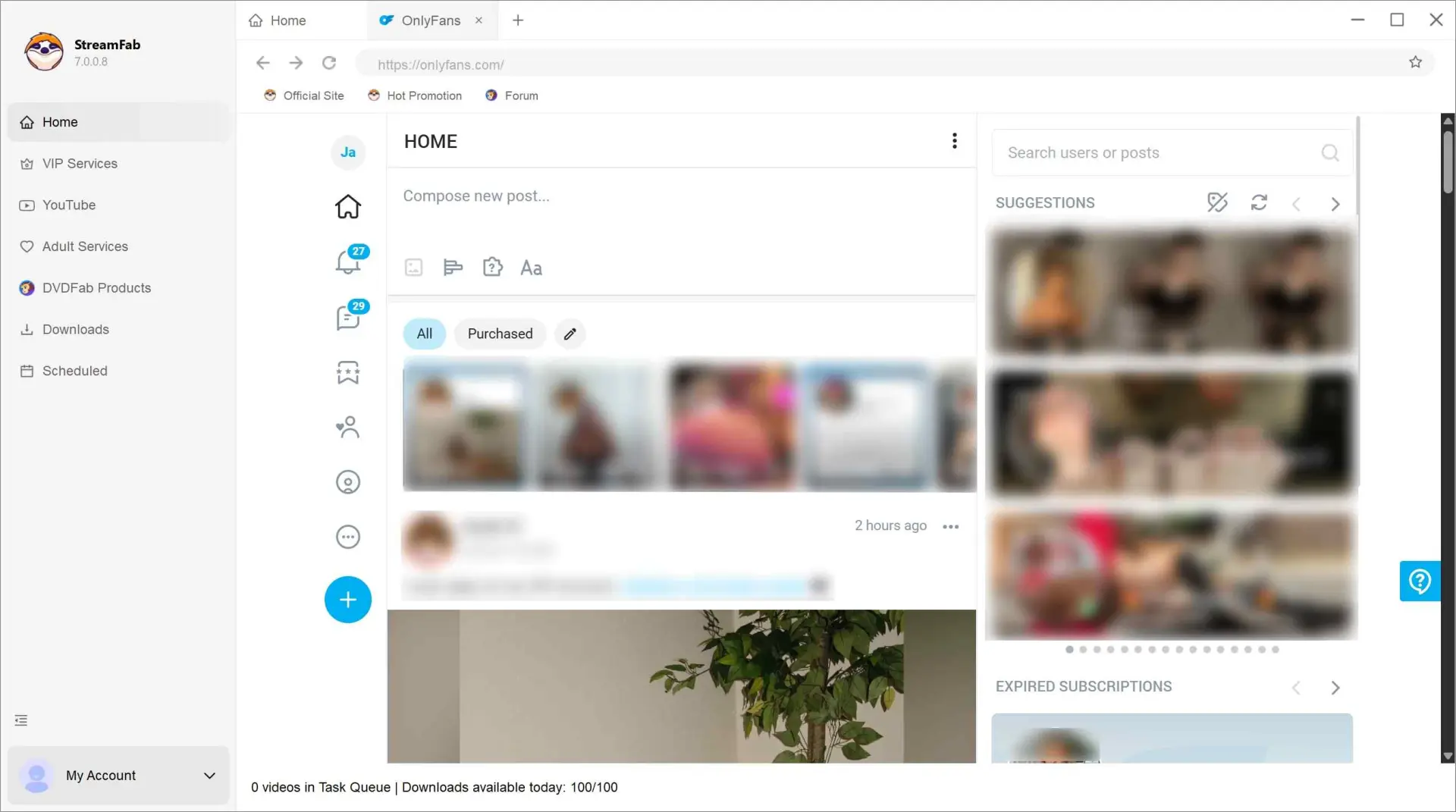 A guide to scrape OnlyFans videos with StreamFab: step 2
