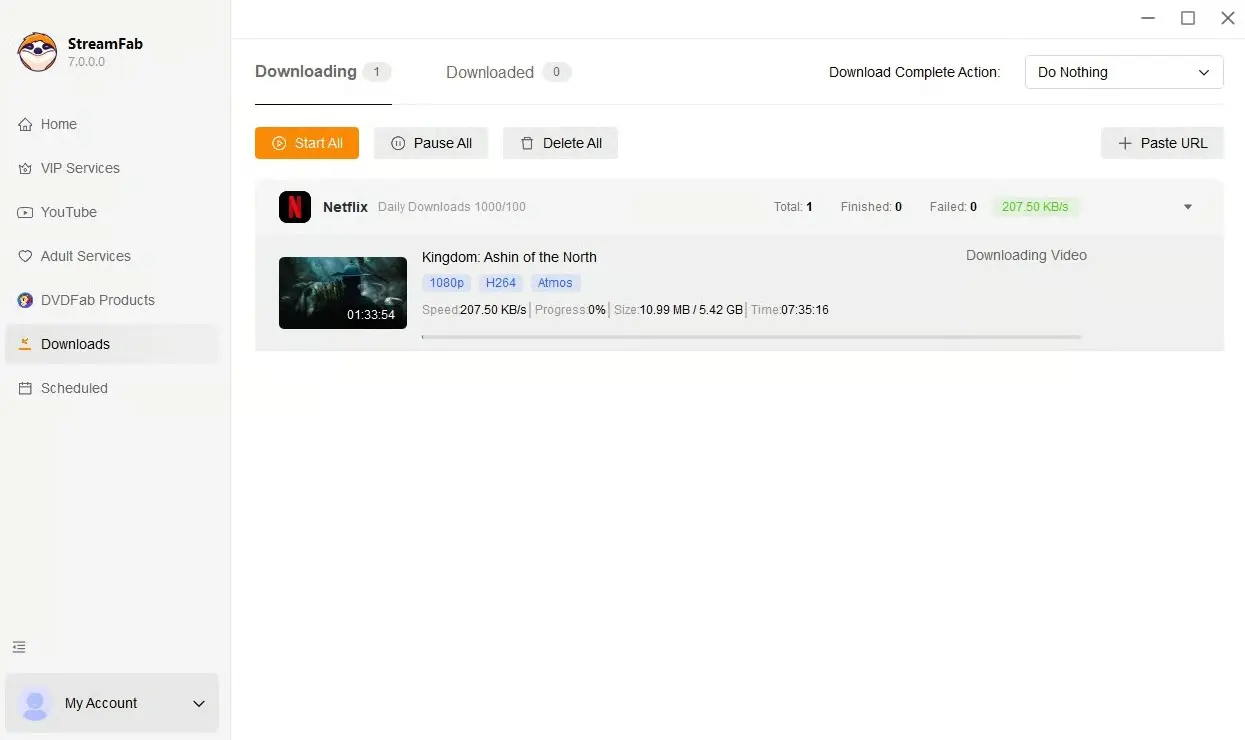 How to save Netflix to MP4 with StreamFab: Step 4