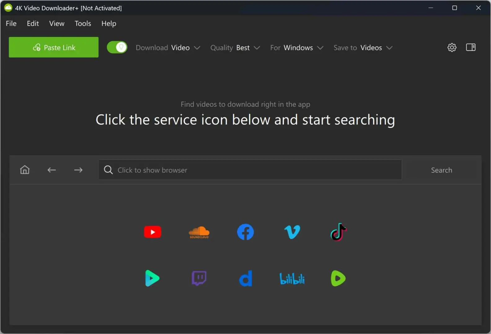 4K Video Downloader Plus interface for public YouTube downloads
