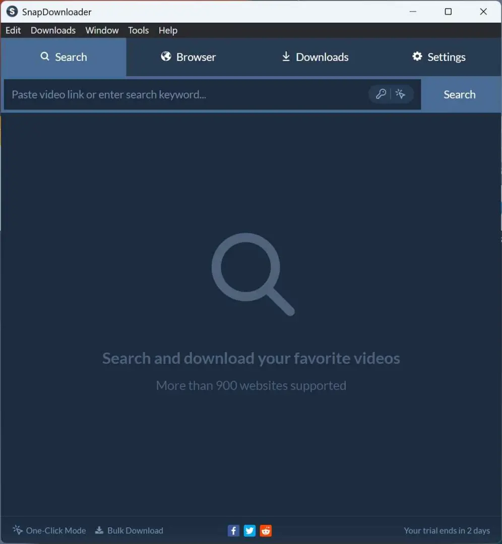 SnapDownloader queue for social media batch downloads