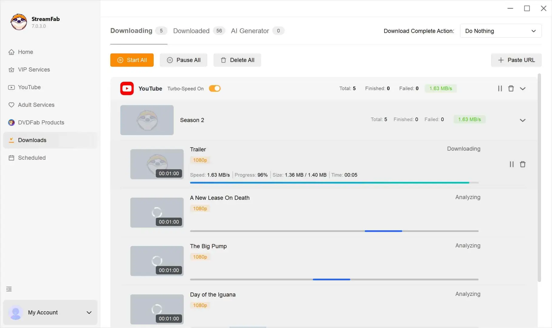 Fehler beim Laden von m3u8 durch Herunterladen mit dem Streamfab DRM m3u8 Downloader Schritt 4