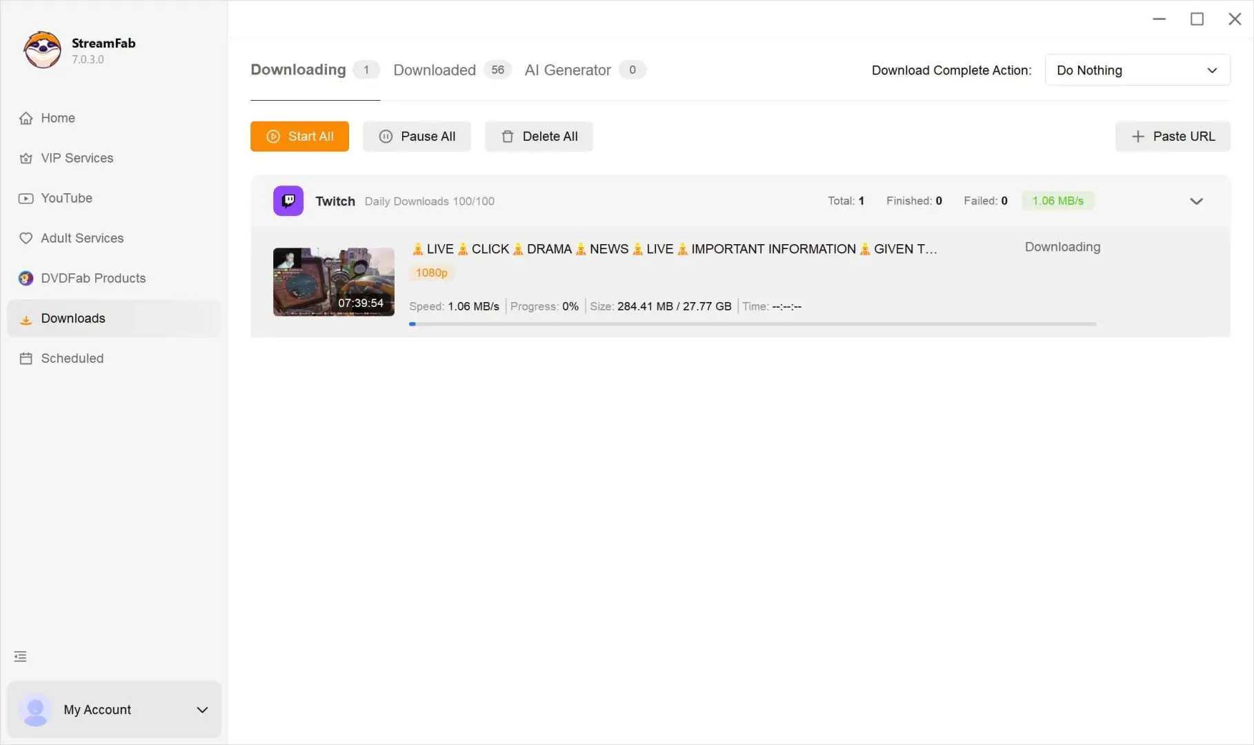 how to download twitch videos with streamfab twitch downloader: step 4