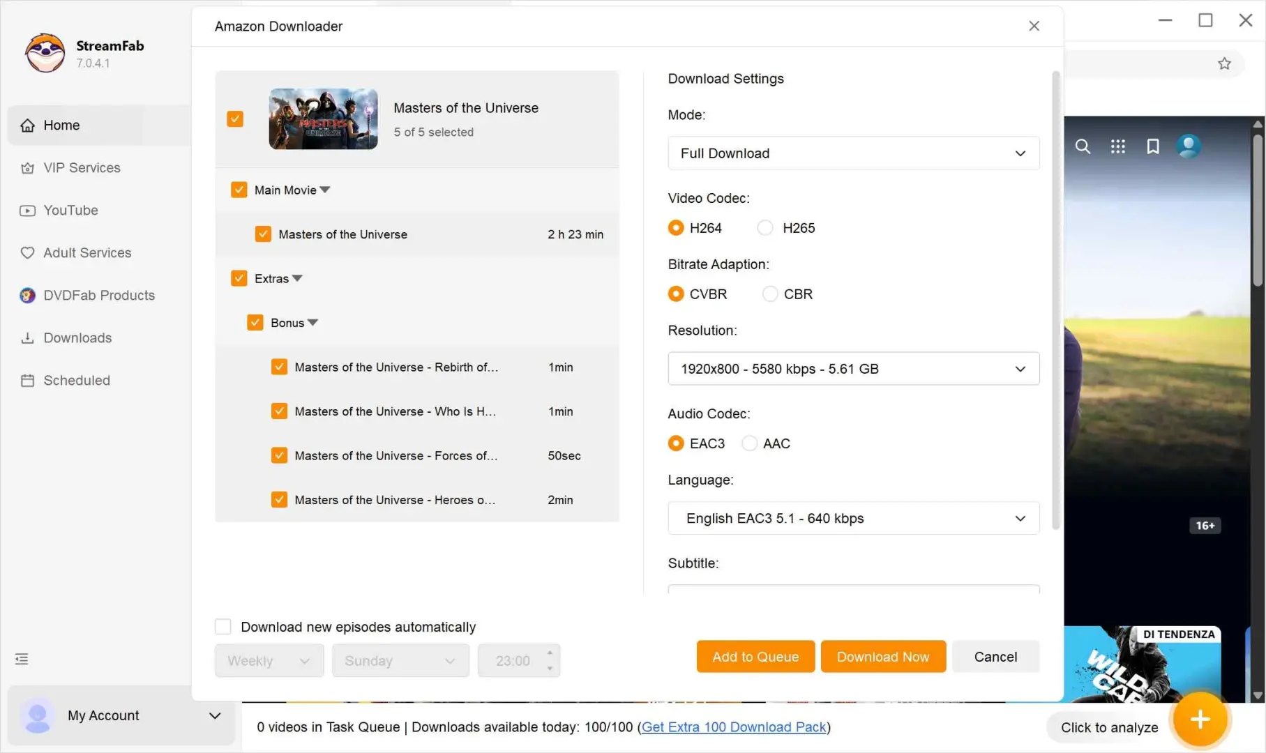 Amazon Prime Video download to PC with StreamFab: step 3