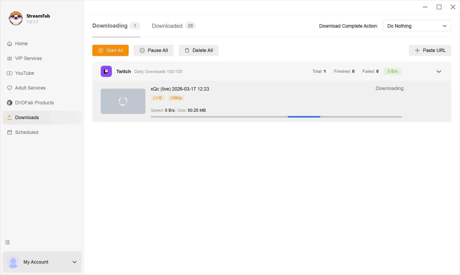 how to download twitch videos with streamfab twitch downloader: step 4