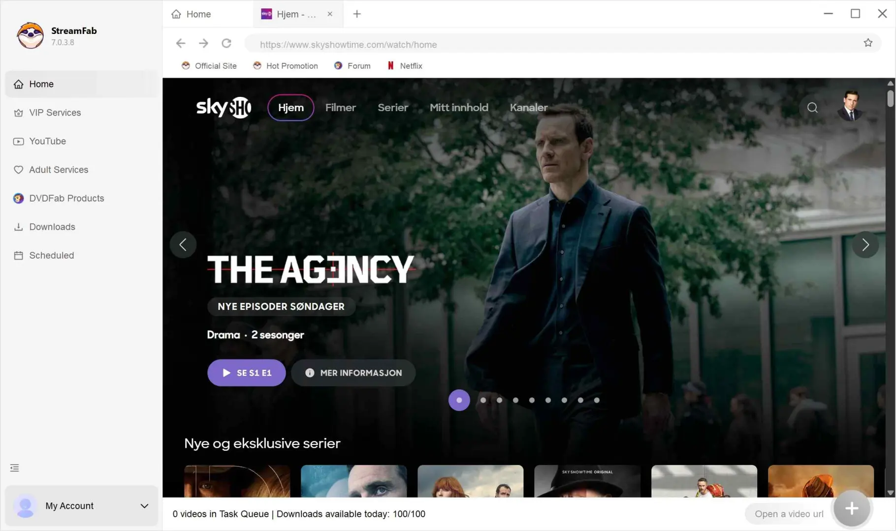 Step 2 to download SkyShowtime series with StreamFab SkyShowtime Downloader