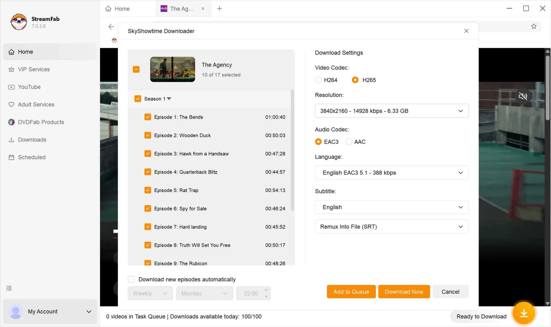 Step 3 to download SkyShowtime series with StreamFab SkyShowtime Downloader