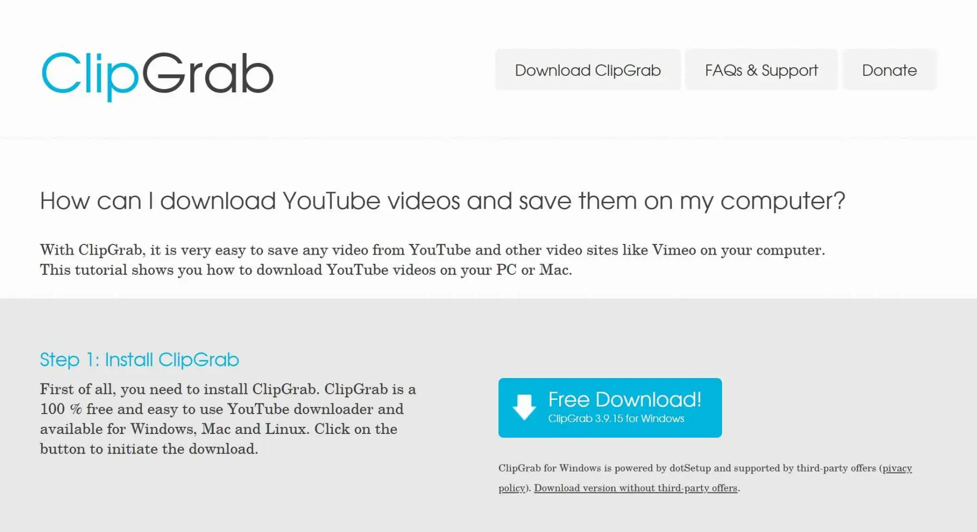 best movie downloader in 2026: clipgrab