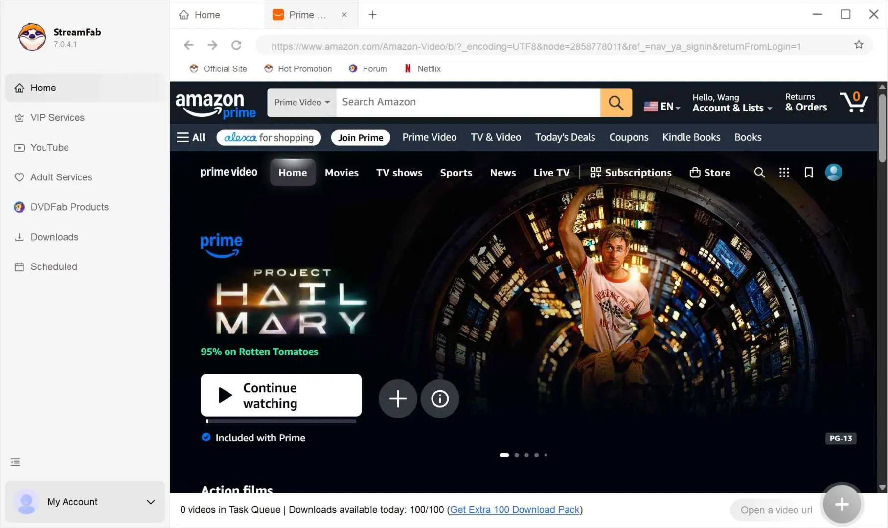 How to use StreamFab Amazon Downloader, the better alternative to TuneFab: Step 2