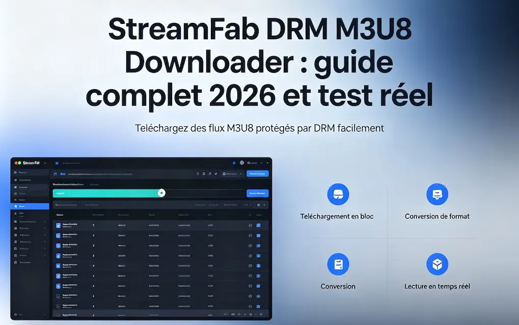 StreamFab DRM M3U8 Downloader : guide complet 2026 et test réel