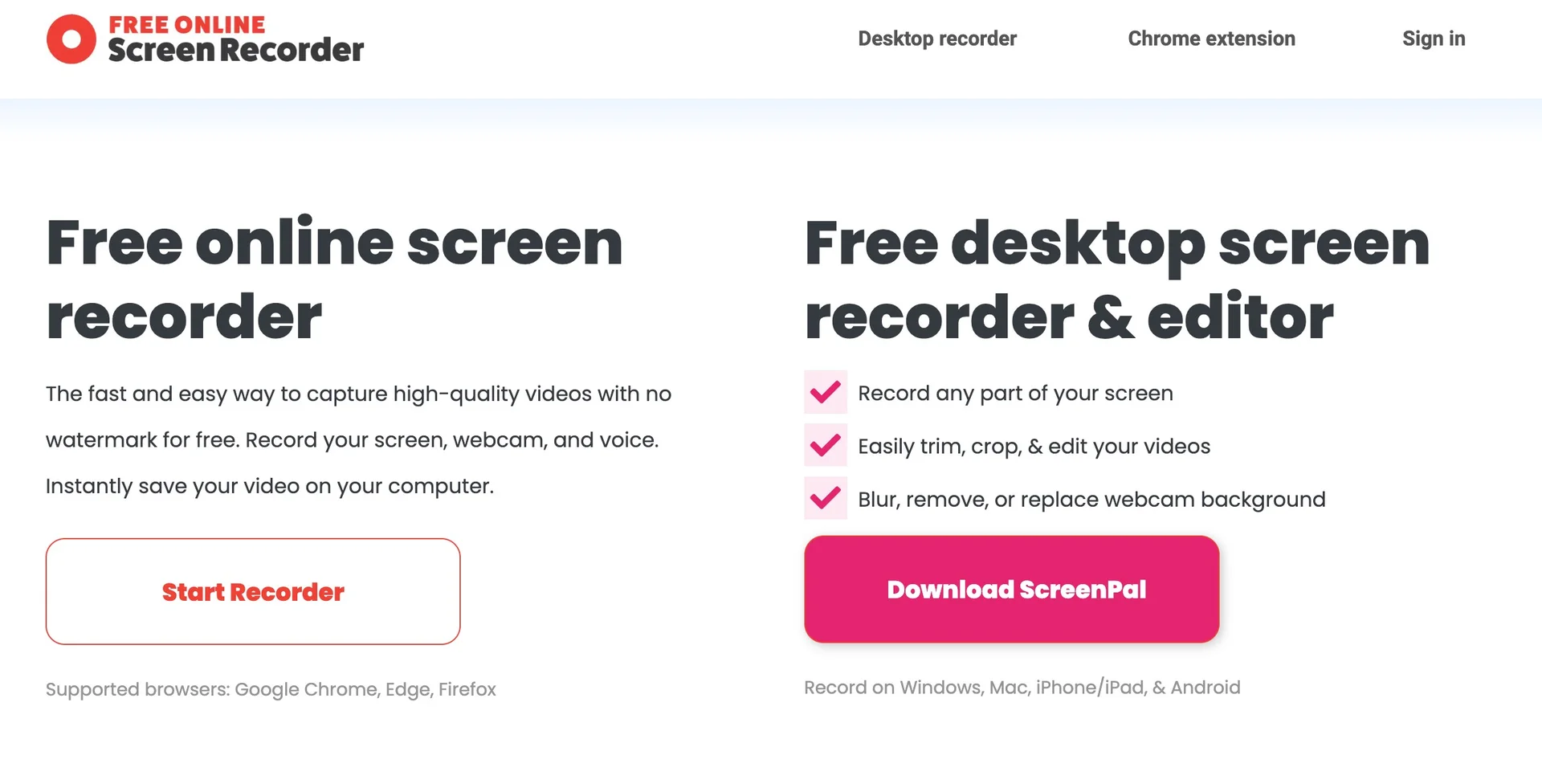 Free online screenrecorder