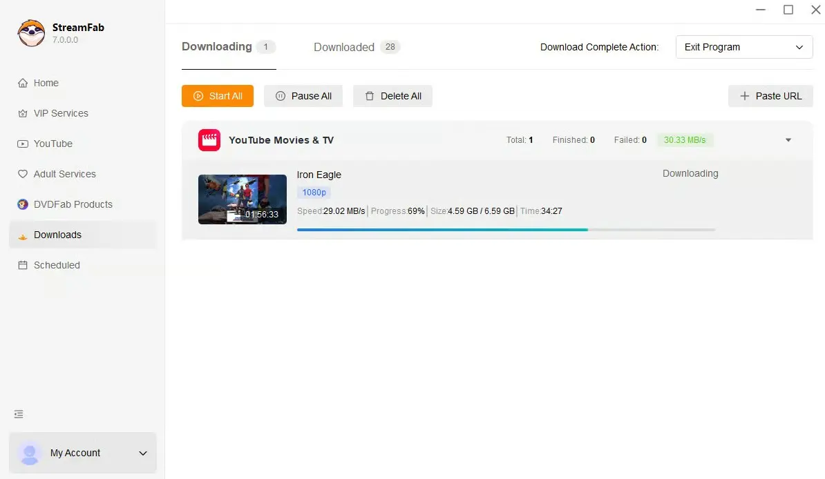 通過StreamFab下載YouTube電影